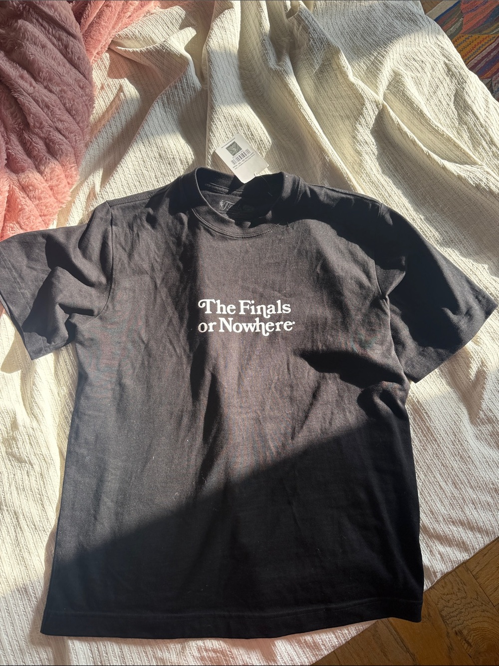 The Finals or Nowhere Black Graphic Crewneck T-Shirt